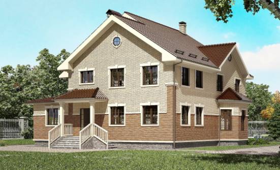 300-004-Л Проект двухэтажного дома, красивый дом из газобетона Белокуриха | Проекты домов от House Expert