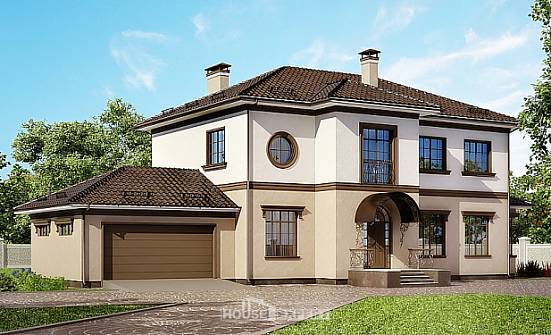 290-004-Л Проект двухэтажного дома и гаражом, современный домик из кирпича Рубцовск | Проекты домов от House Expert