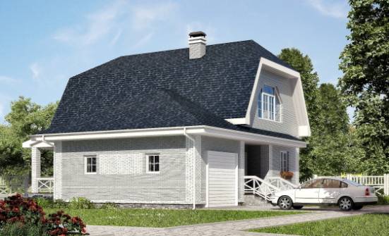 160-006-Л Проект двухэтажного дома с мансардой, гараж, современный домик из газосиликатных блоков Рубцовск | Проекты домов от House Expert