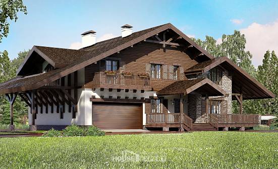 320-001-П Проект двухэтажного дома мансардный этаж и гаражом, просторный домик из кирпича Новоалтайск | Проекты домов от House Expert