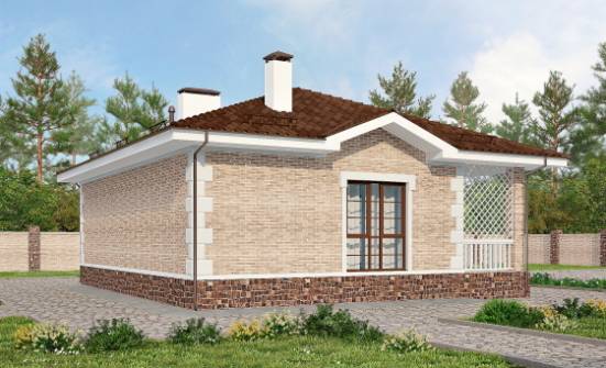 065-002-П Проект бани из кирпича Яровое | Проекты одноэтажных домов от House Expert