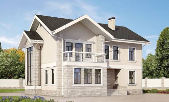 170-008-Л Проект двухэтажного дома, недорогой домик из пеноблока Камень-на-Оби | Проекты домов от House Expert