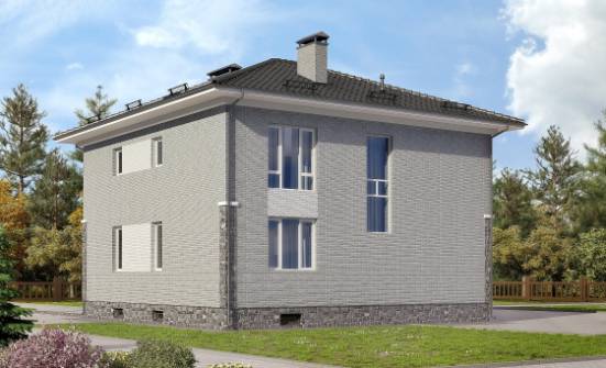 275-004-П Проект трехэтажного дома, гараж, просторный домик из кирпича Барнаул | Проекты домов от House Expert