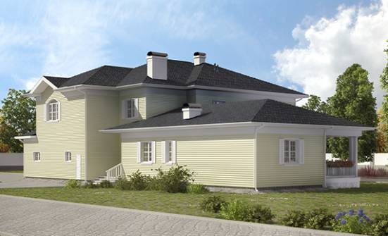410-002-Л Проект двухэтажного дома и гаражом, современный дом из газобетона Яровое | Проекты домов от House Expert
