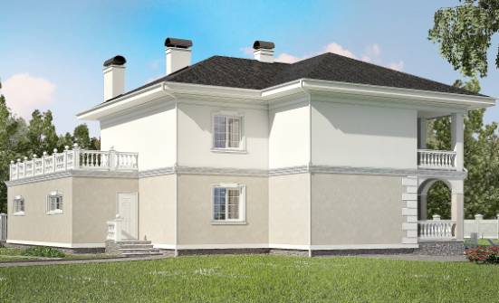 340-002-П Проект двухэтажного дома, гараж, красивый дом из кирпича Камень-на-Оби | Проекты домов от House Expert