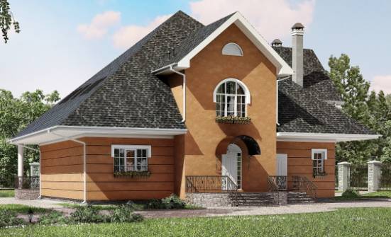 310-001-П Проект двухэтажного дома мансардный этаж, современный домик из газосиликатных блоков Бийск | Проекты домов от House Expert