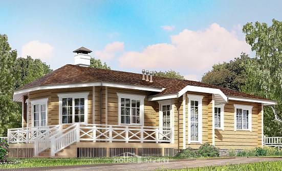 095-001-Л Проект одноэтажного дома, бюджетный домик из бревен Барнаул | Проекты домов от House Expert