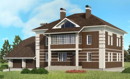 505-002-Л Проект трехэтажного дома, гараж, огромный домик из кирпича Бийск | Проекты домов от House Expert