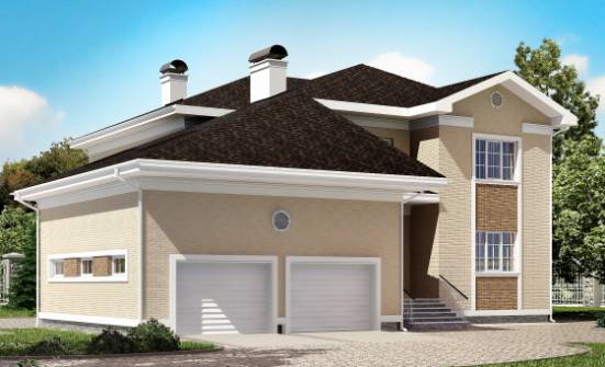 335-001-Л Проект двухэтажного дома и гаражом, огромный загородный дом из кирпича Яровое | Проекты домов от House Expert