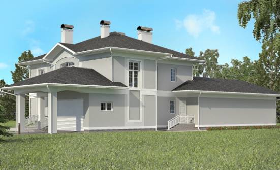 360-001-П Проект двухэтажного дома и гаражом, большой коттедж из кирпича Камень-на-Оби | Проекты домов от House Expert