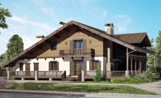 320-002-П Проект двухэтажного дома с мансардой, огромный дом из кирпича Рубцовск | Проекты домов от House Expert