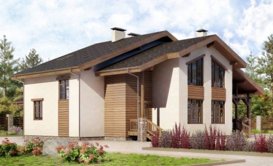 240-003-П Проект двухэтажного дома мансардой, простой загородный дом из кирпича Заринск | Проекты домов от House Expert