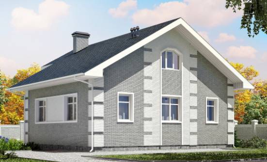 115-001-Л Проект двухэтажного дома мансардный этаж, небольшой загородный дом из твинблока Яровое | Проекты домов от House Expert