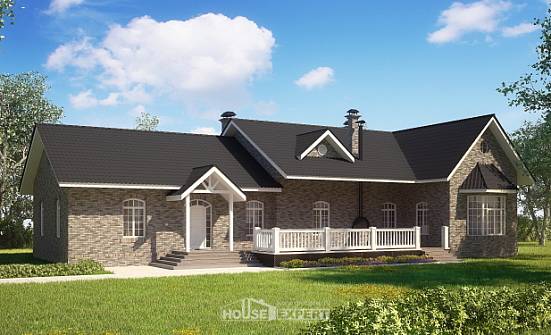 195-001-П Проект одноэтажного дома, классический дом из кирпича Заринск | Проекты домов от House Expert