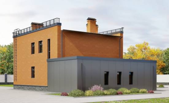 260-002-Л Проект двухэтажного дома и гаражом, современный коттедж из керамзитобетонных блоков Камень-на-Оби | Проекты домов от House Expert