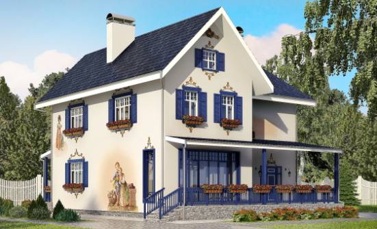 180-003-П Проект двухэтажного дома, скромный коттедж из кирпича Заринск | Проекты домов от House Expert