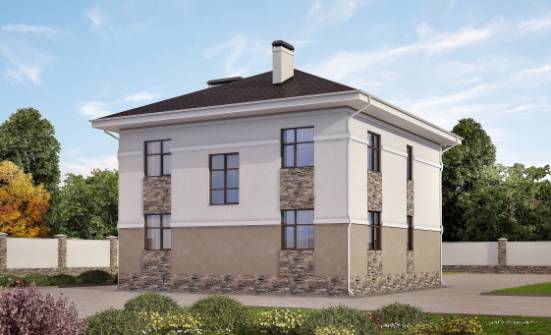 150-014-П Проект двухэтажного дома, экономичный домик из теплоблока Новоалтайск | Проекты домов от House Expert