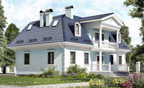 210-004-Л Проект двухэтажного дома мансардный этаж, красивый дом из бризолита Бийск | Проекты домов от House Expert