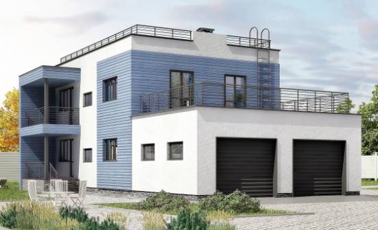 180-012-Л Проект двухэтажного дома, гараж, простой домик из кирпича Камень-на-Оби | Проекты домов от House Expert