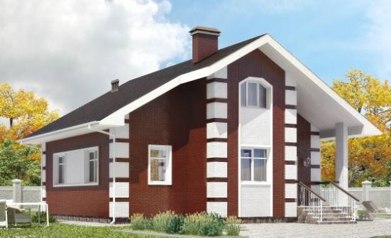 115-001-П Проект двухэтажного дома с мансардой, уютный домик из керамзитобетонных блоков Камень-на-Оби | Проекты домов от House Expert