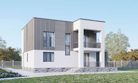 150-017-П Проект двухэтажного дома, экономичный дом из бризолита Рубцовск | Проекты домов от House Expert