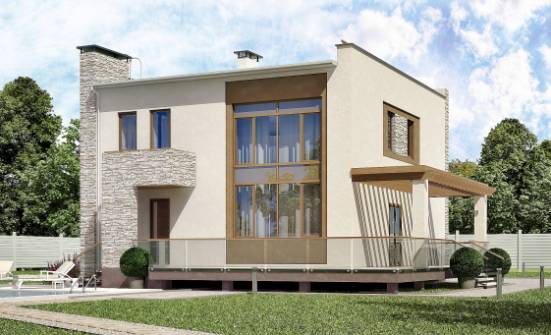 185-001-П Проект двухэтажного дома, простой загородный дом из газосиликатных блоков Камень-на-Оби | Проекты домов от House Expert