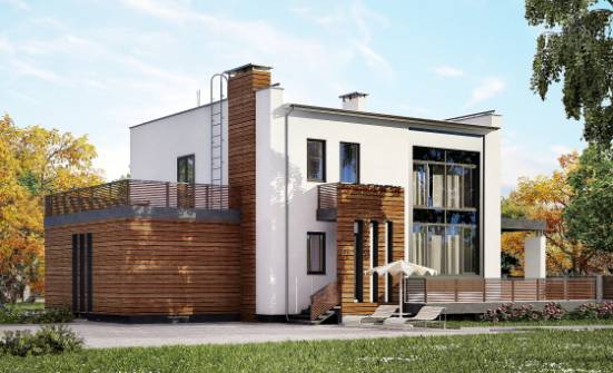220-003-П Проект двухэтажного дома, гараж, уютный коттедж из твинблока Заринск | Проекты домов от House Expert