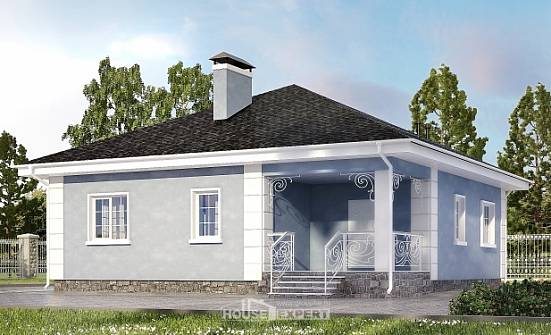 100-001-П Проект одноэтажного дома, доступный домик из теплоблока Камень-на-Оби | Проекты домов от House Expert