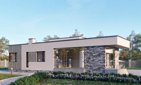 175-001-Л Проект одноэтажного дома, компактный коттедж из твинблока Камень-на-Оби | Проекты домов от House Expert