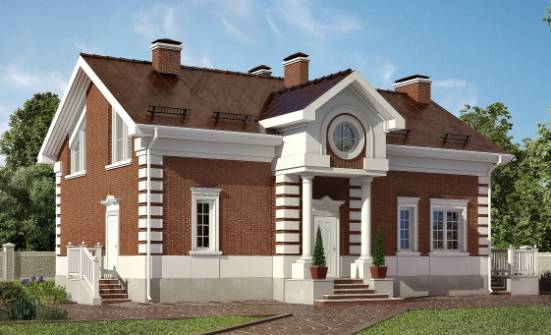 160-009-П Проект двухэтажного дома с мансардой, красивый коттедж из поризованных блоков Бийск | Проекты домов от House Expert