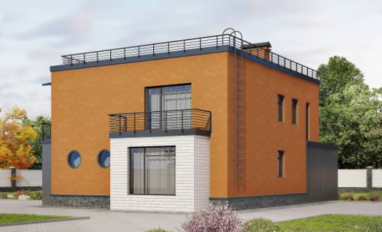 260-002-Л Проект двухэтажного дома и гаражом, современный коттедж из керамзитобетонных блоков Камень-на-Оби | Проекты домов от House Expert