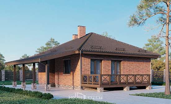 070-006-Л Проект одноэтажного дома, скромный домик из пеноблока Барнаул | Проекты домов от House Expert