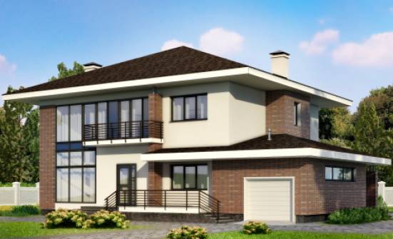 275-002-П Проект двухэтажного дома, гараж, огромный домик из кирпича Камень-на-Оби | Проекты домов от House Expert