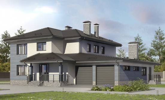 340-005-П Проект двухэтажного дома, гараж, уютный коттедж из керамзитобетонных блоков Камень-на-Оби | Проекты домов от House Expert