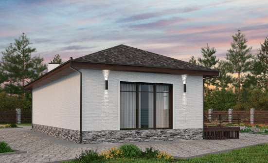 145-001-Л Проект бани из арболита Яровое | Проекты одноэтажных домов от House Expert