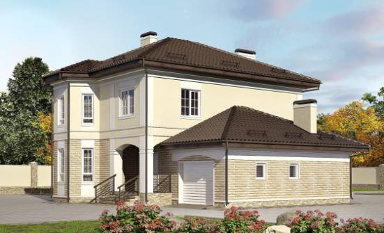 220-007-П Проект двухэтажного дома и гаражом, просторный дом из кирпича Заринск | Проекты домов от House Expert