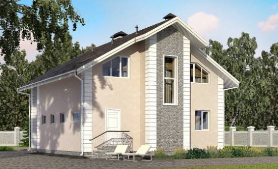 150-002-П Проект двухэтажного дома мансардой и гаражом, простой домик из арболита Яровое | Проекты домов от House Expert