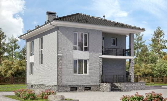 275-004-П Проект трехэтажного дома, гараж, просторный домик из кирпича Барнаул | Проекты домов от House Expert