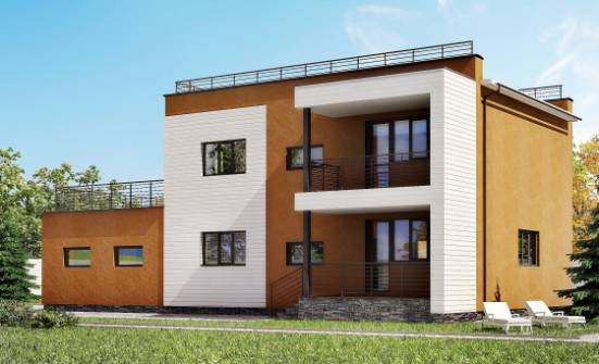 180-012-П Проект двухэтажного дома и гаражом, средний домик из кирпича Заринск | Проекты домов от House Expert
