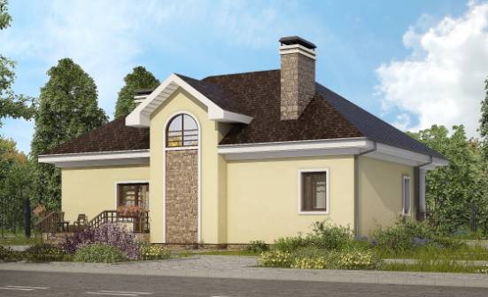 150-008-Л Проект двухэтажного дома мансардой, скромный загородный дом из пеноблока Яровое | Проекты домов от House Expert