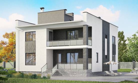 225-001-П Проект двухэтажного дома, современный коттедж из блока Барнаул | Проекты домов от House Expert