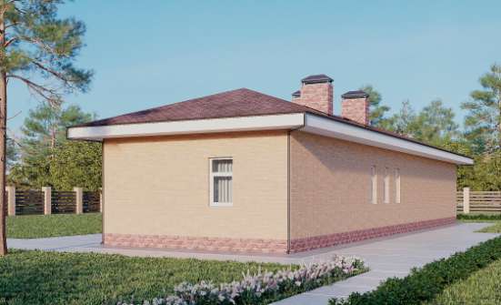 110-006-Л Проект бани из теплоблока Заринск | Проекты одноэтажных домов от House Expert