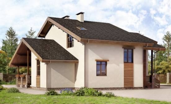 240-003-П Проект двухэтажного дома мансардой, простой загородный дом из кирпича Заринск | Проекты домов от House Expert