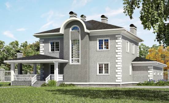 245-004-Л Проект двухэтажного дома и гаражом, уютный загородный дом из кирпича Рубцовск | Проекты домов от House Expert