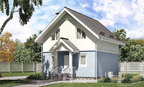 095-002-П Проект двухэтажного дома с мансардой, бюджетный домик из газобетона Новоалтайск | Проекты домов от House Expert