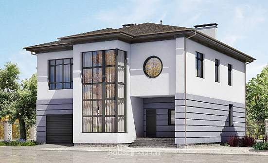300-006-Л Проект двухэтажного дома и гаражом, уютный коттедж из кирпича Бийск | Проекты домов от House Expert
