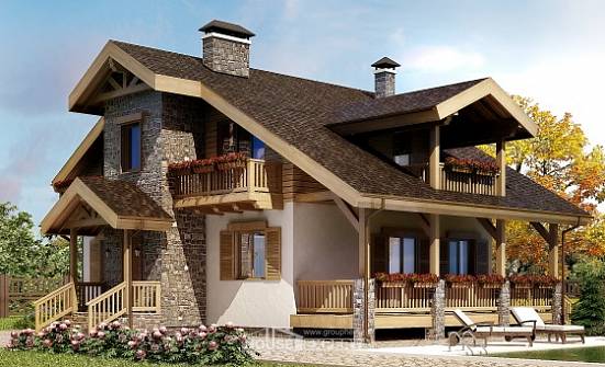 150-004-П Проект двухэтажного дома мансардный этаж, недорогой дом из теплоблока Рубцовск | Проекты домов от House Expert