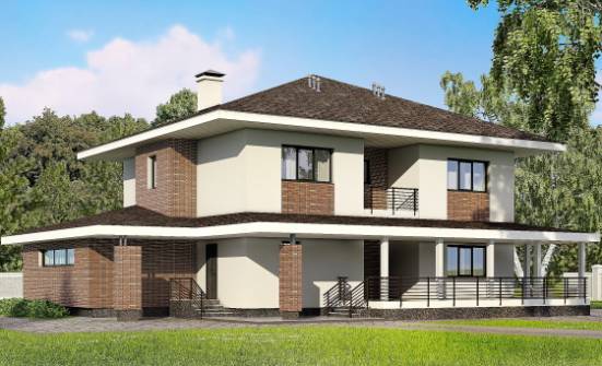 275-002-П Проект двухэтажного дома, гараж, огромный домик из кирпича Камень-на-Оби | Проекты домов от House Expert