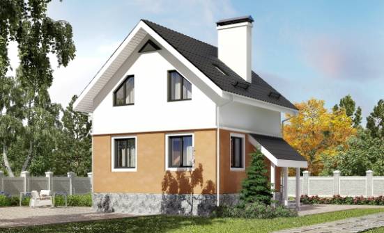 100-005-Л Проект трехэтажного дома мансардой, современный загородный дом из бризолита Барнаул | Проекты домов от House Expert