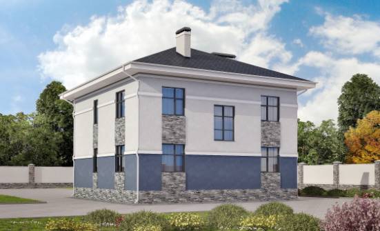 150-014-Л Проект двухэтажного дома, красивый коттедж из газосиликатных блоков Бийск | Проекты домов от House Expert